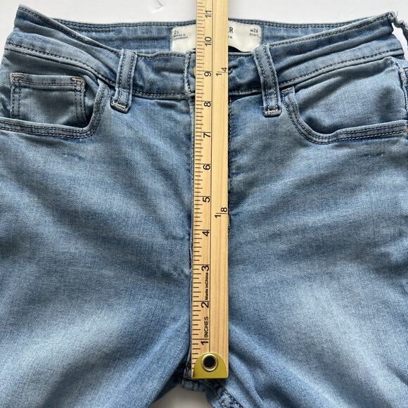 Hollister Jeans Womens 26 Short High Rise Flare Light Wash Retro Boho Fesrival - Picture 7 of 10